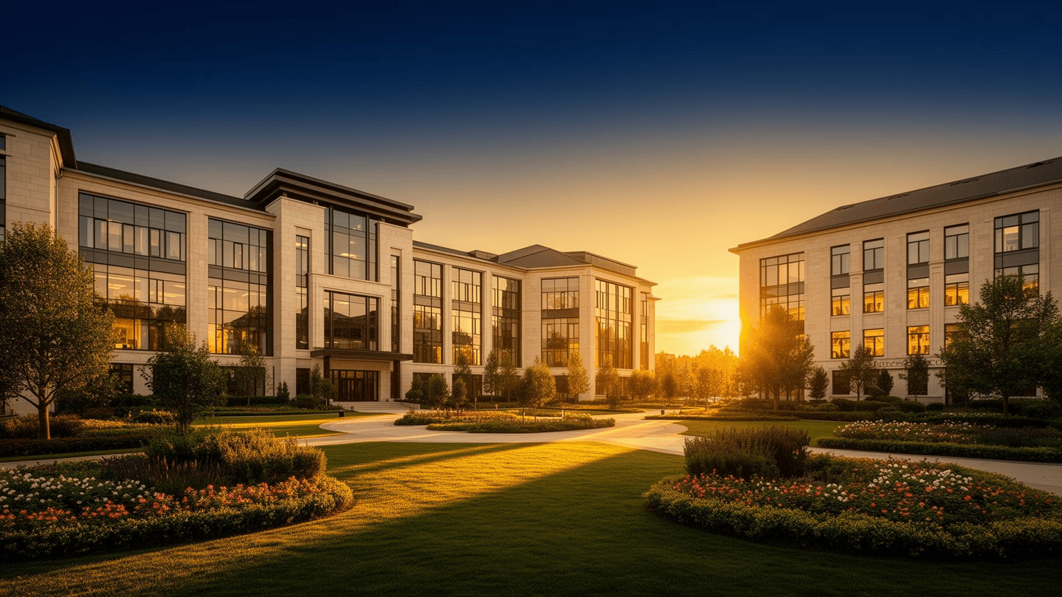 KIS SIA Campus at golden hour